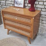 Rattan chest of drawers