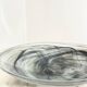Assiette tourbillonnante en verre fumé Holmegaard vintage, bol de service, Danemark, années 1070