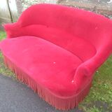 Napoleon III red velvet bench
