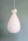 Scandinavian suspension in frosted white glass, 1960s