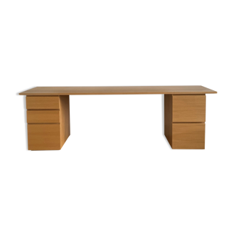 Veneered oak desk