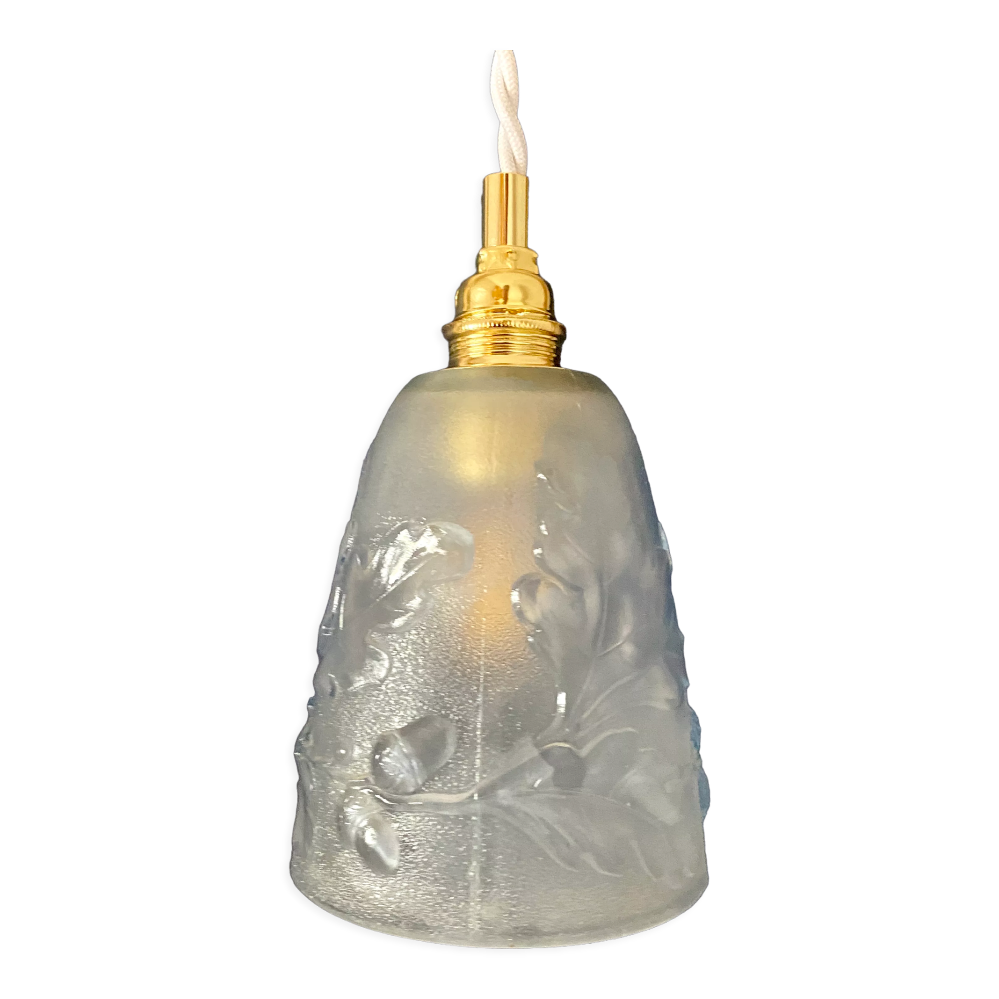 Vintage art deco tulip ride oak leaf pattern and acorns