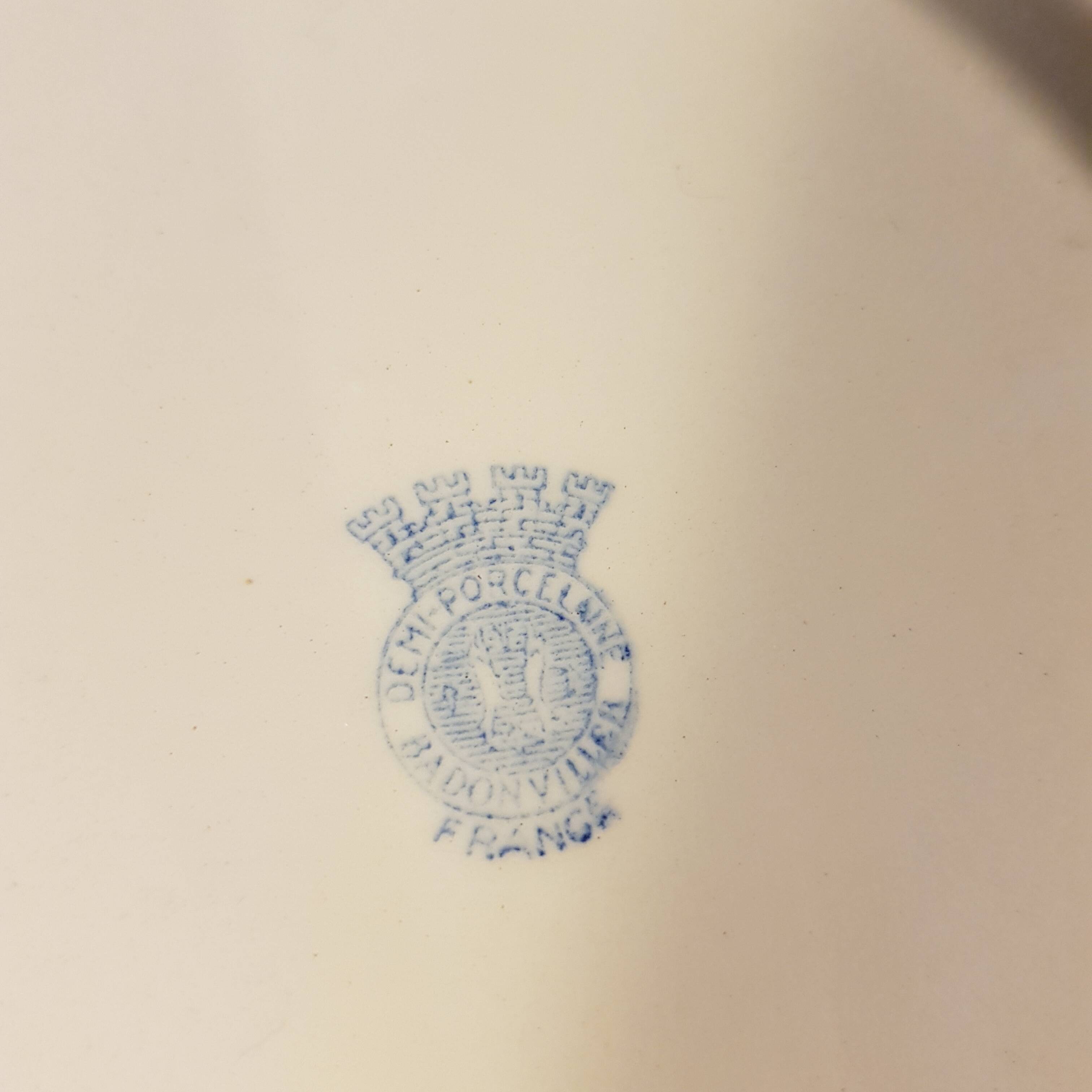 Old Badonviller dessert service