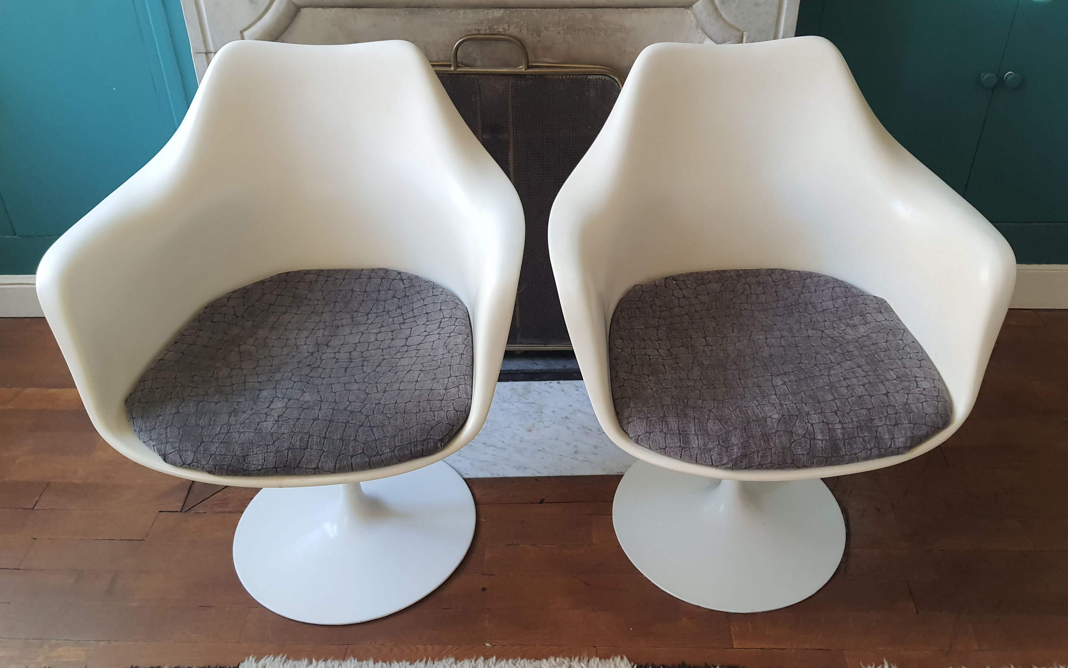 Set 4 armchairs Tulipe by Eero Saarinen Knoll International