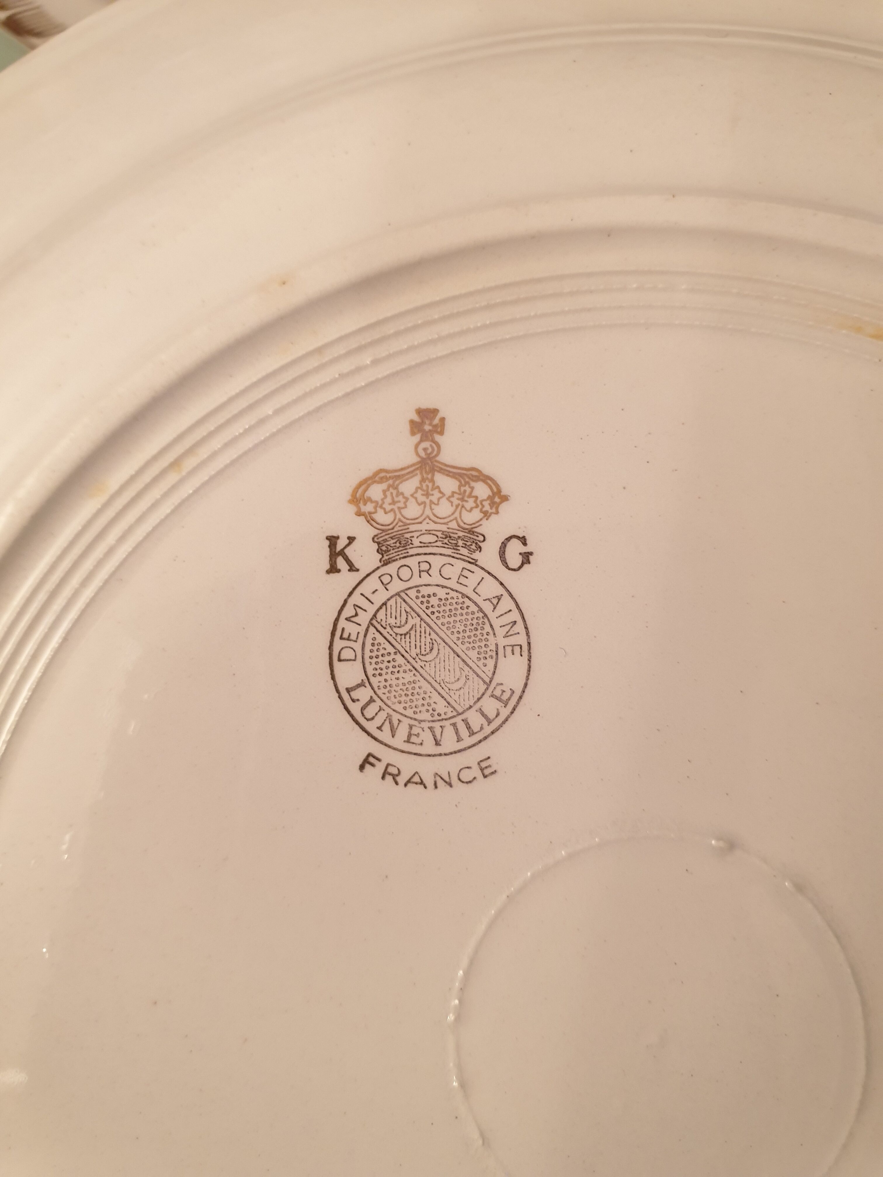 Suite de 5 assiettes Lunéville