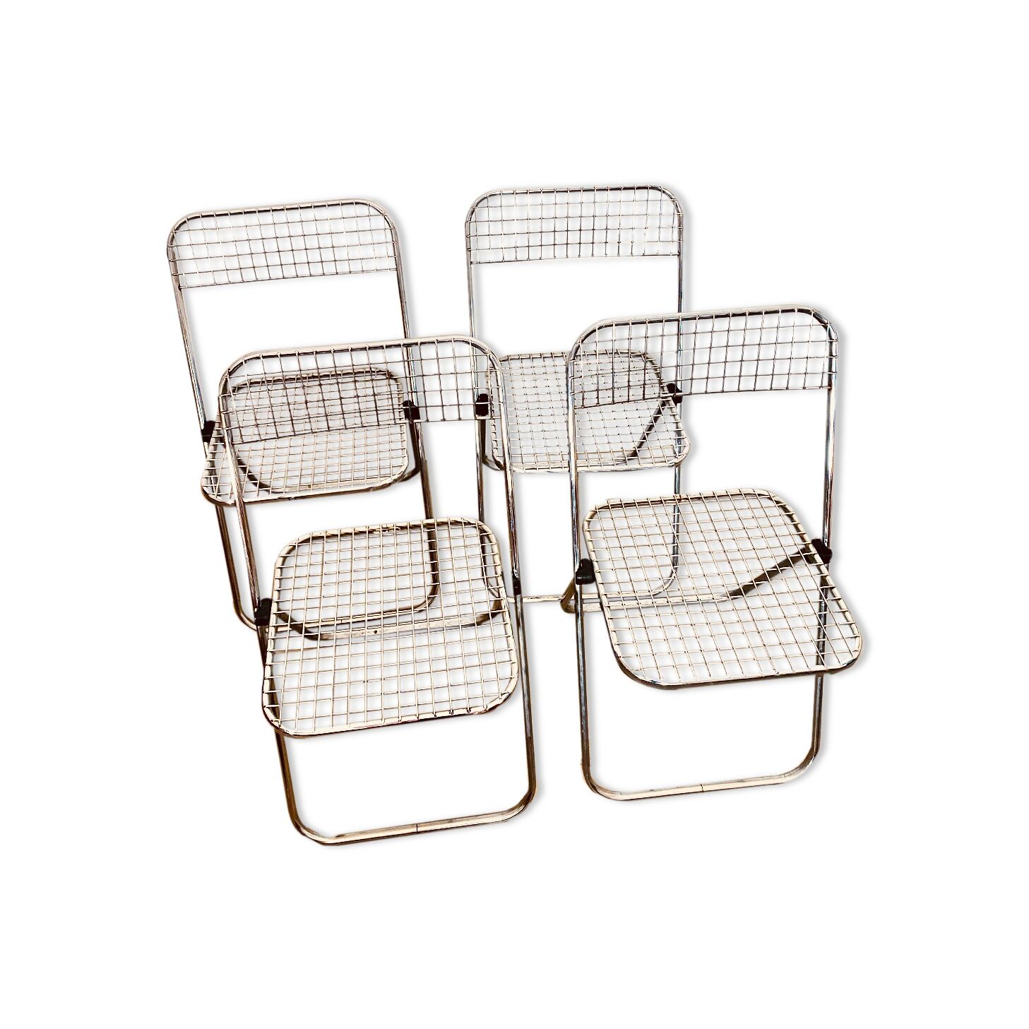 4 chaise pliantes chromées de Talin Cornedo