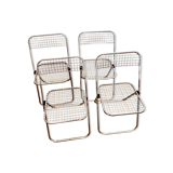 4 chrome folding chairs by Talin Cornedo