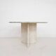 Vintage travertine round dining table, The Netherlands 1970's