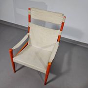 Safari lounge chair, model 30, designed by Erik Worts and manufactured by Niels Eilersen, Denmark 1960.