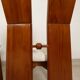 70's brutalist dining chairs in oak with bouclé fabric
