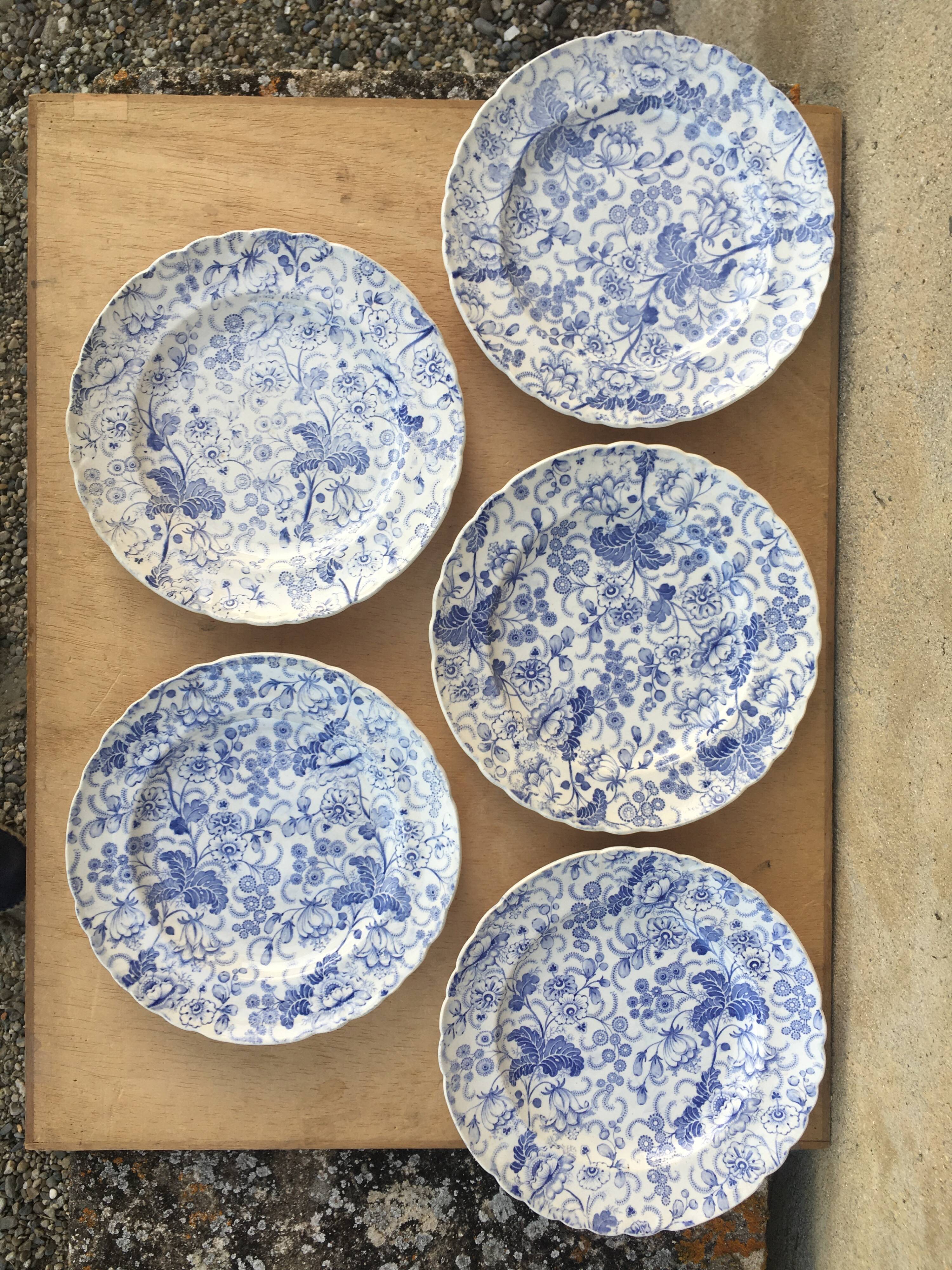 Table service - "Tapestry" - Johnston & Old man - burgundy ceramics