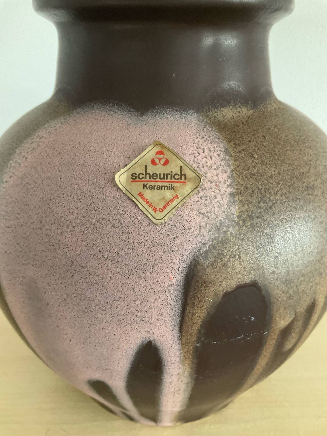 Vase boule vintage Scheurich Keramik W.Germany