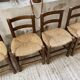 6 straw and oak chairs, mountain furniture