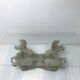 Coffee table glass top on 4 vintage horses