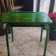 1960 school desk on original green paint