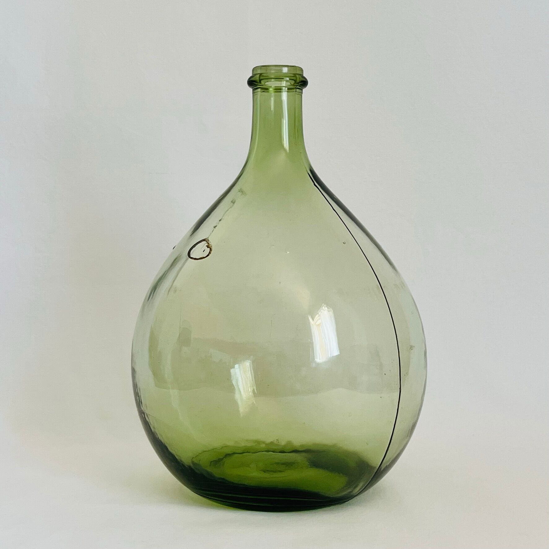 Dame jeanne ancienne 5l vert clair