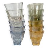 Colorful iridescent water glasses