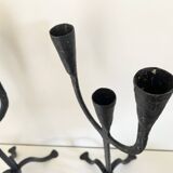 Wrought iron candlesticks