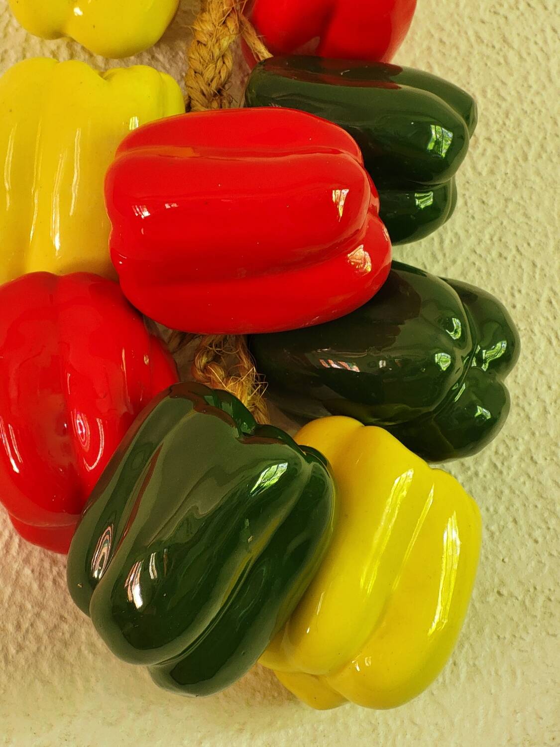 Cluster of ceramic peppers