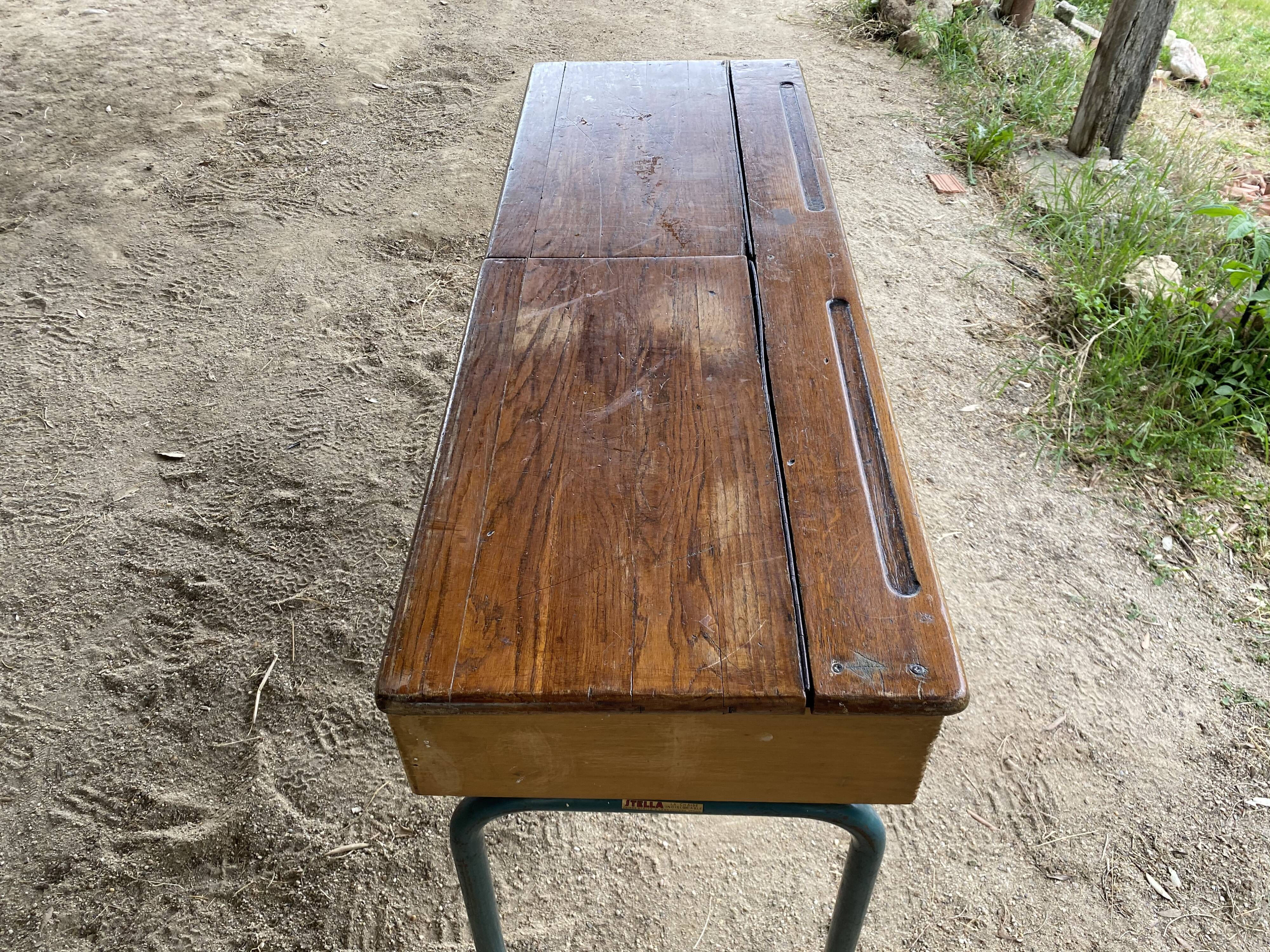 Double desk school desk Stella - French manufacturing (Tarn)