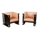 Art Nouveau Mahogany Armchairs from J. Hoffmann, Austria, 1910s, Set of 2