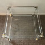 Pierre Vandel coffee table in lucite from the 70s