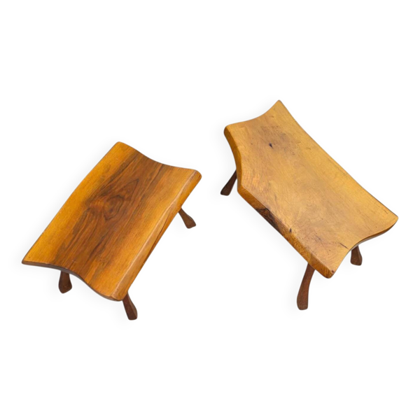 Tables gigognes brutalistes des années 1960