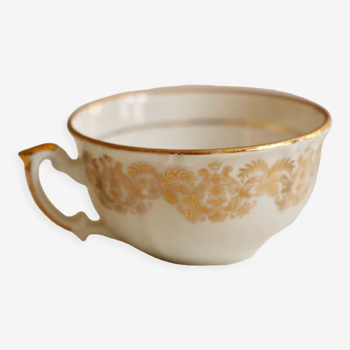 Tasse à café en porcelaine signée fernand desoulhières