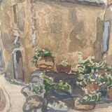 Framed watercolor