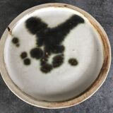 Small vintage plate from the La Colombe pottery, Vallauris artistic effect stoneware