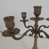 Vintage brass chandelier 5-burner