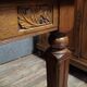 Important antique extendable wooden table – Inlaid top –