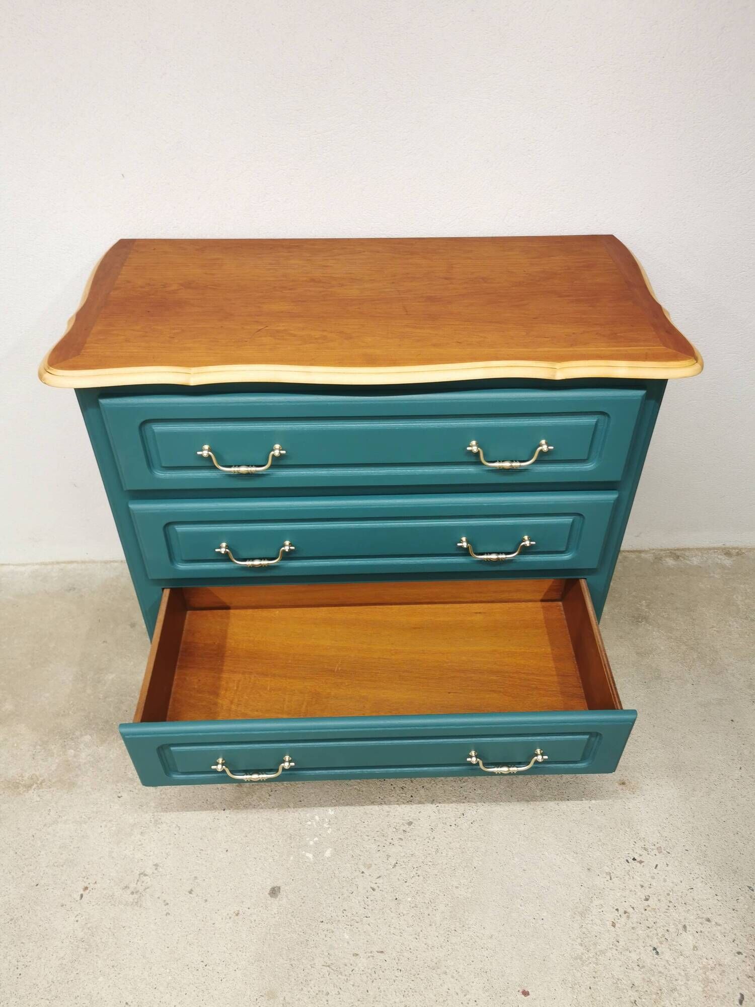 Vintage cherry wood commode refurbished