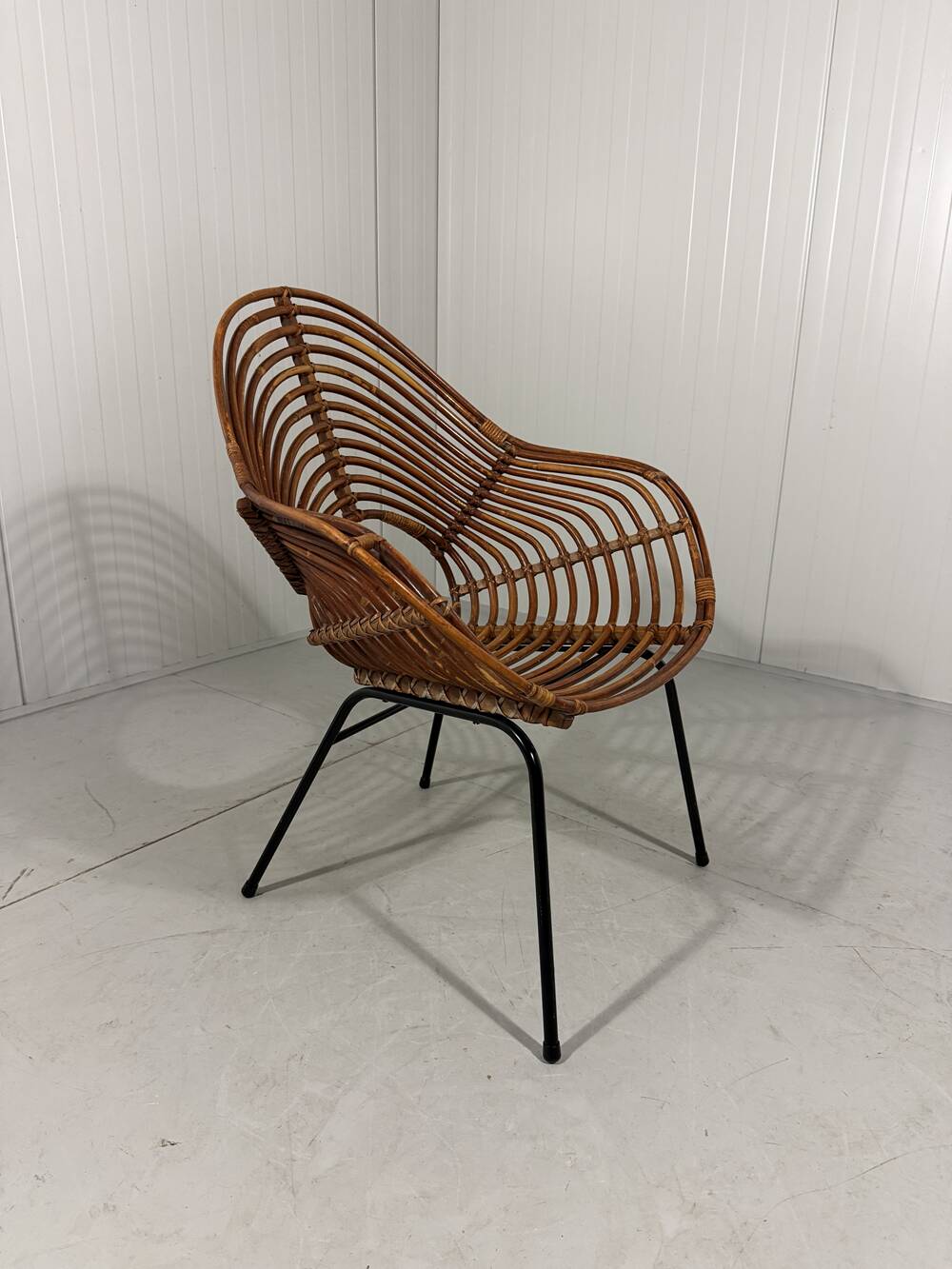 Rattan easy chairs by Rohé Noordwolde, Netherlands 1950-60’s