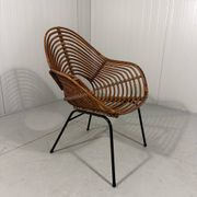 Rattan easy chairs by Rohé Noordwolde, Netherlands 1950-60’s