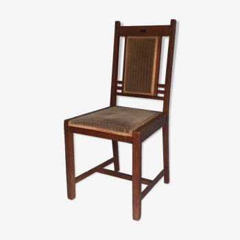 Chaise en chêne Art Déco "Nieuwe Kunst" pander 1910