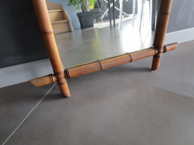 Old bamboo mirror 73.5x54cm