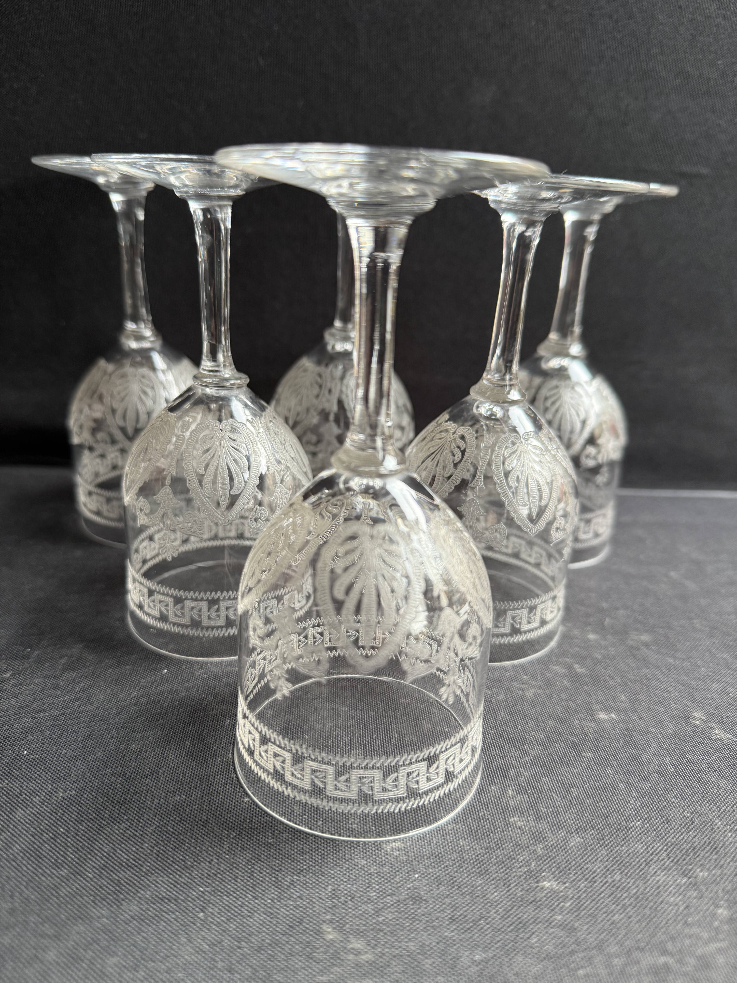 6 White wine glasses – Saint Louis Pasteur service