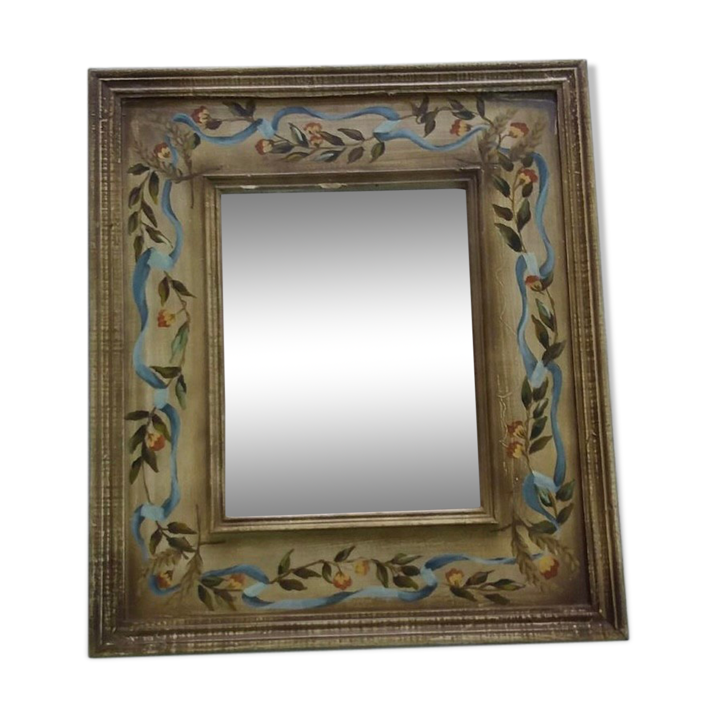 Small mirror bevelled frame painted 1970