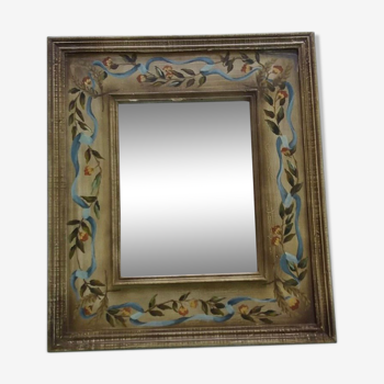 Small mirror bevelled frame painted 1970