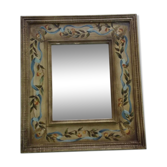 Small mirror bevelled frame painted 1970