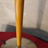 matt black liner desk lamp in wood and metal 49x32 electric ok