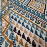 Handmade margoum rug in natural wool