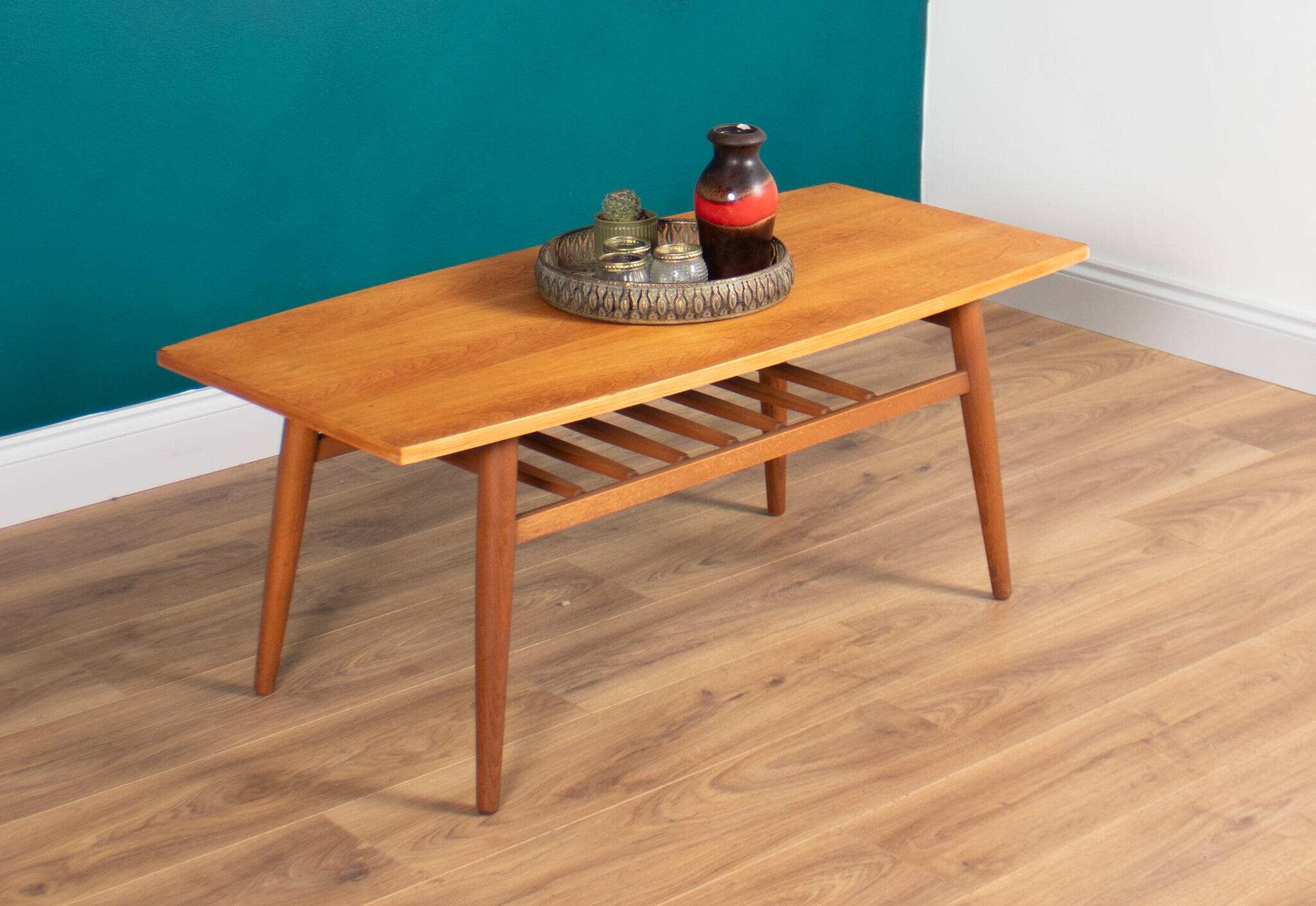Retro teak 1960s scnadart mid century coffee table