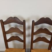 Straw brutalist chairs, set of 4
