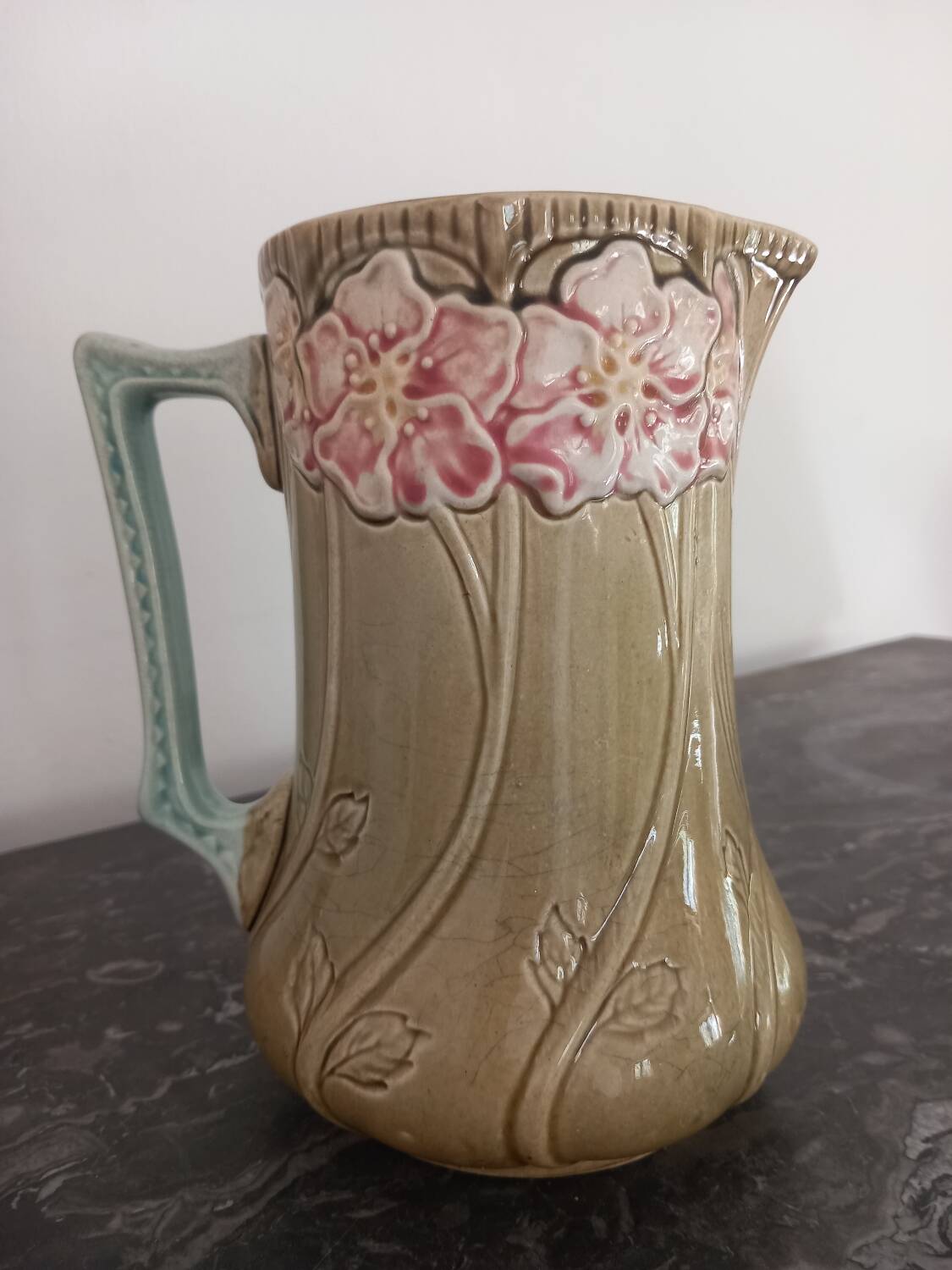 Fives Lille earthenware jug