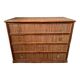 Dal Vera chest of drawers in woven rattan and bamboo Italian design 1970