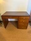 Art Deco desk in wood and walnut veneer.