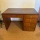 Art Deco desk in wood and walnut veneer.