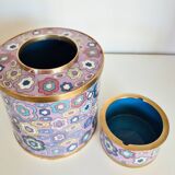 Tea pot Fabienne Jouvin, in cloisonné enamels and brass.